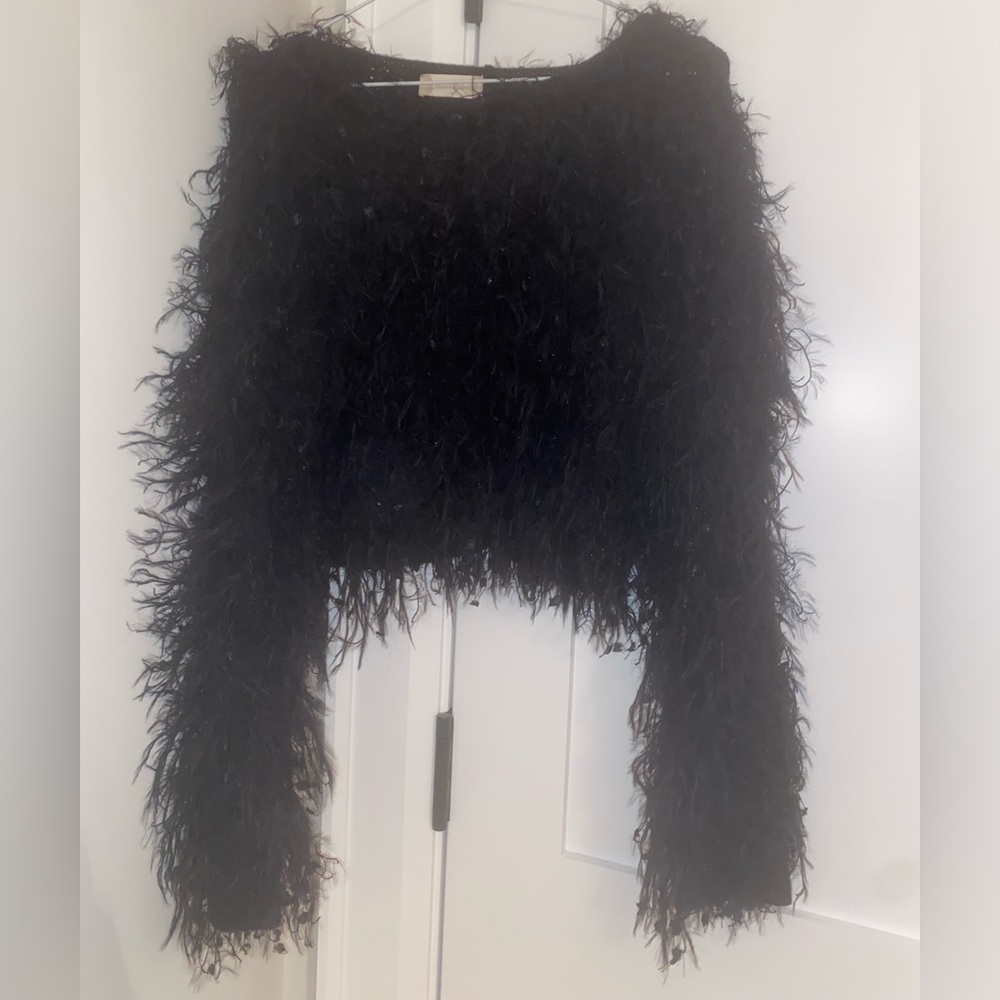 Fuzzy Black Sweater